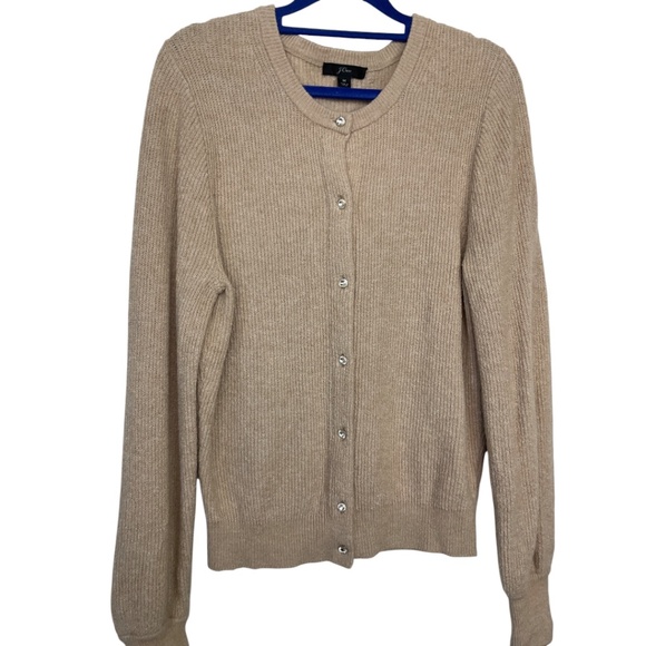 J. Crew Ribbed Cardigan with Jewel Buttons - Picture 3 of 7